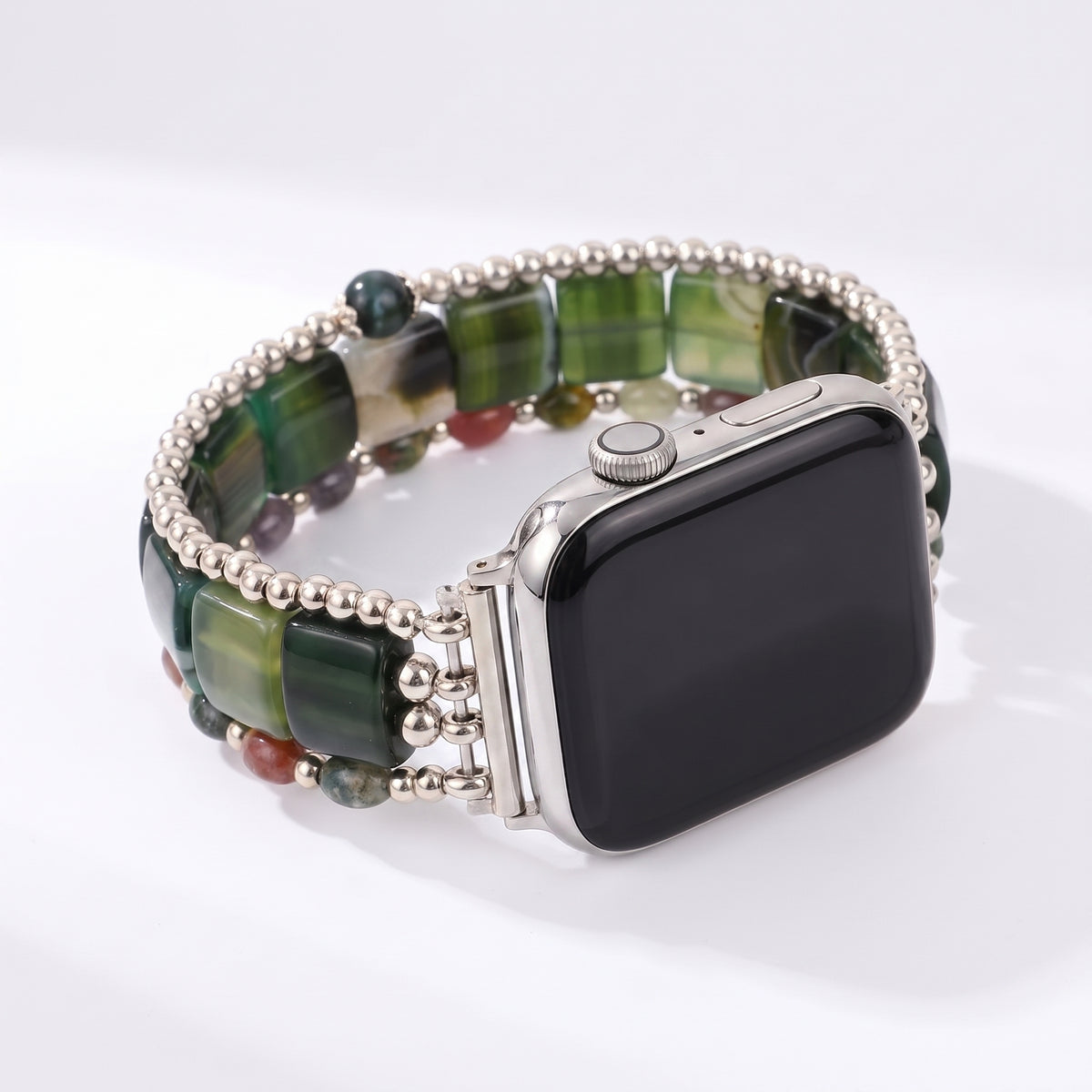 Bracelet extensible Apple Watch en cornaline couleur flamme du désert