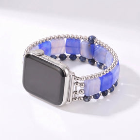Bracelet extensible pour Apple Watch Violet Hour Améthyste, argenté