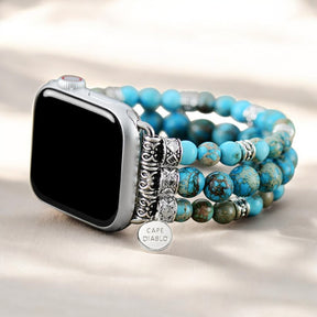 Bracelet Apple Watch extensible en jaspe impérial