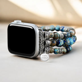 Bracelet Apple Watch extensible en jaspe impérial