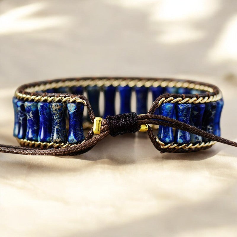 Zauberhaftes Energiearmband aus blauem Jaspis