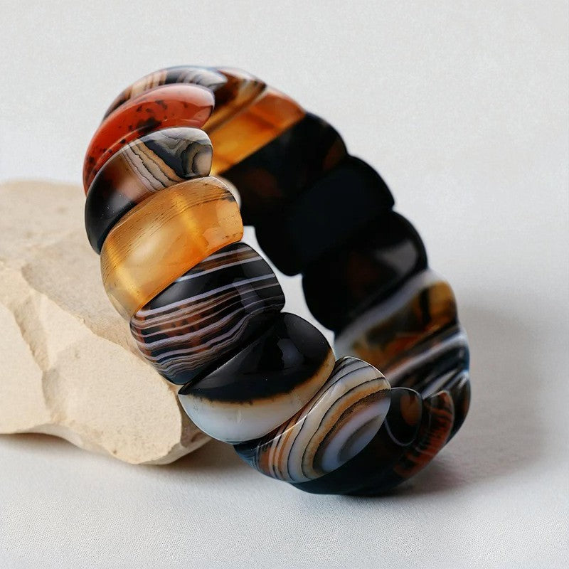 Bracelet épais en onyx guérisseur