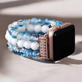 Bracelet de montre extensible Crystal Jade Frost
