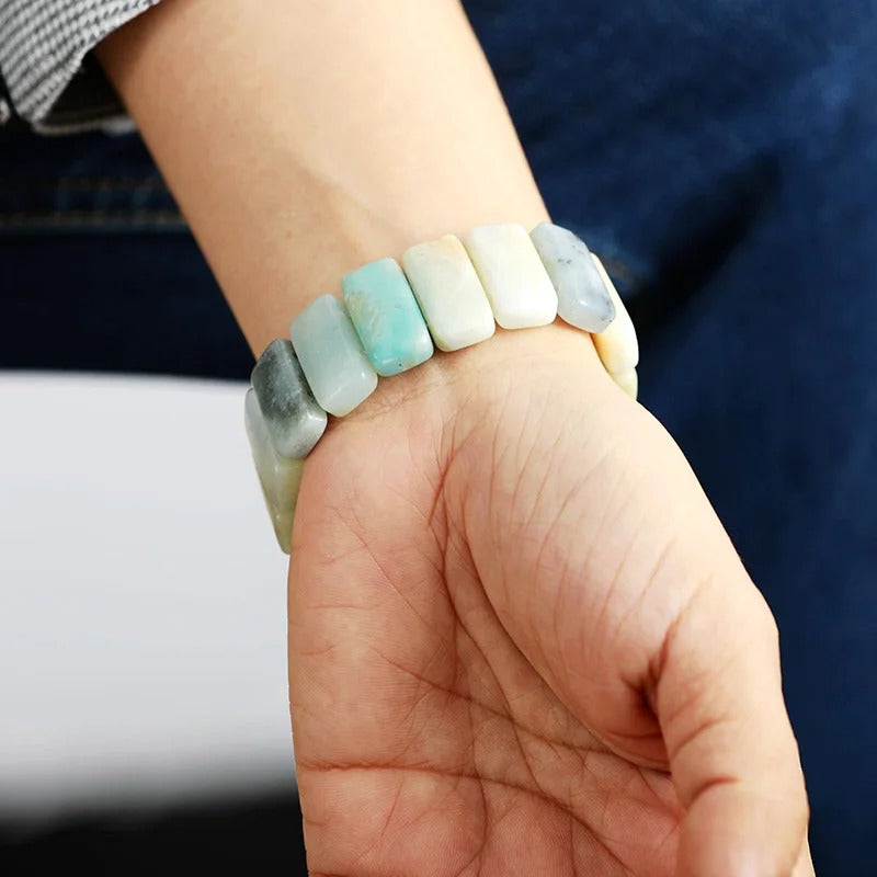 Bracelet extensible Amazonite Grace pour Apple Watch