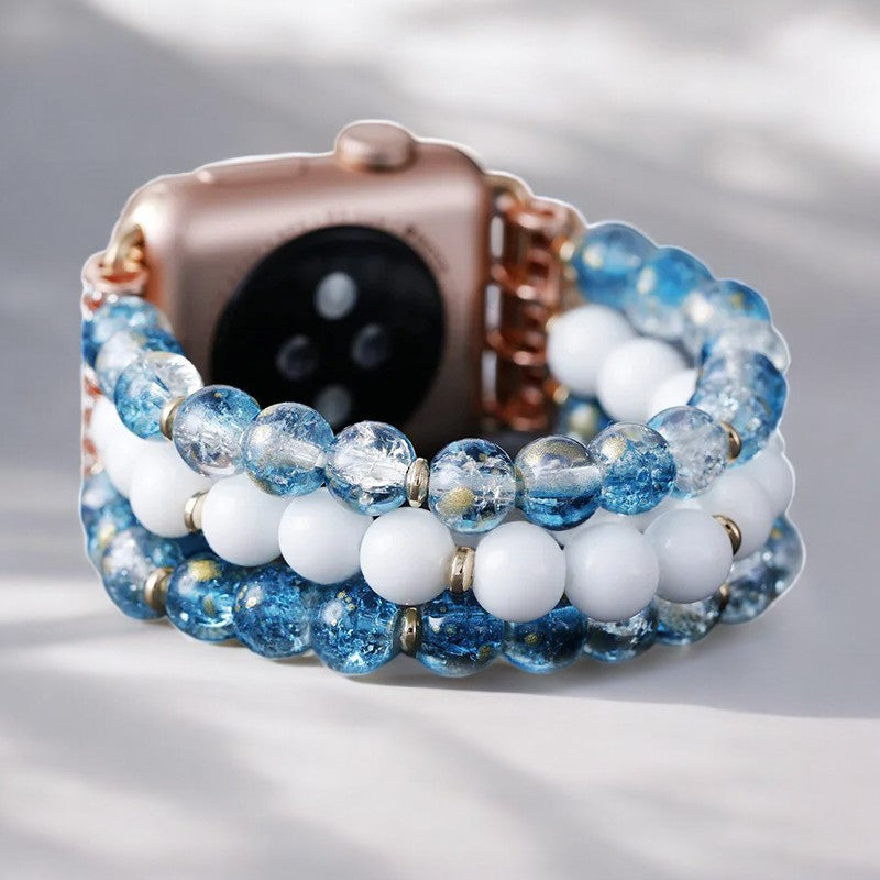 Bracelet de montre extensible Crystal Jade Frost