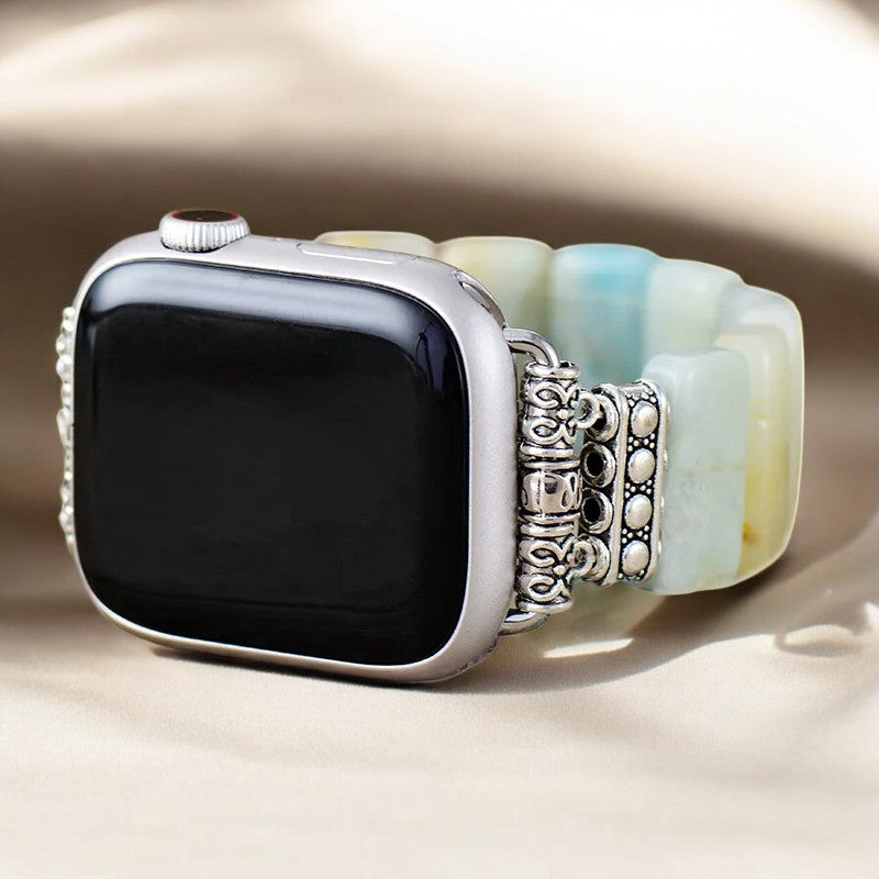 Bracelet extensible Amazonite Grace pour Apple Watch