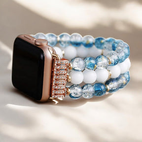 Bracelet de montre extensible Crystal Jade Frost