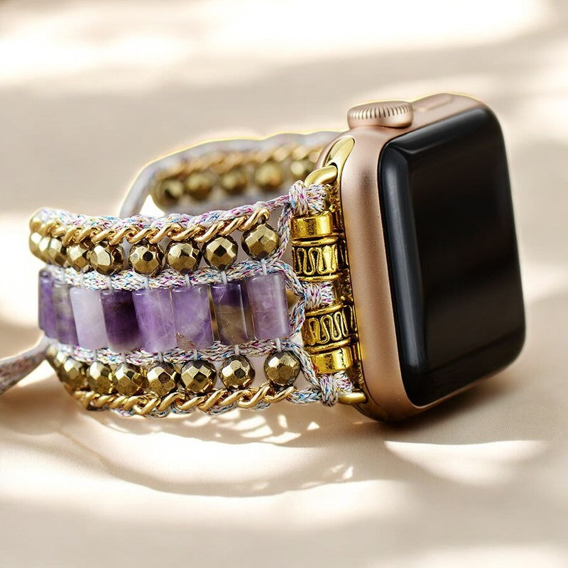 Majestätisches Amethyst Apple Watch Armband
