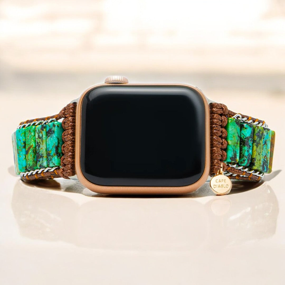 Bracelet Apple Watch pour homme turquoise africain