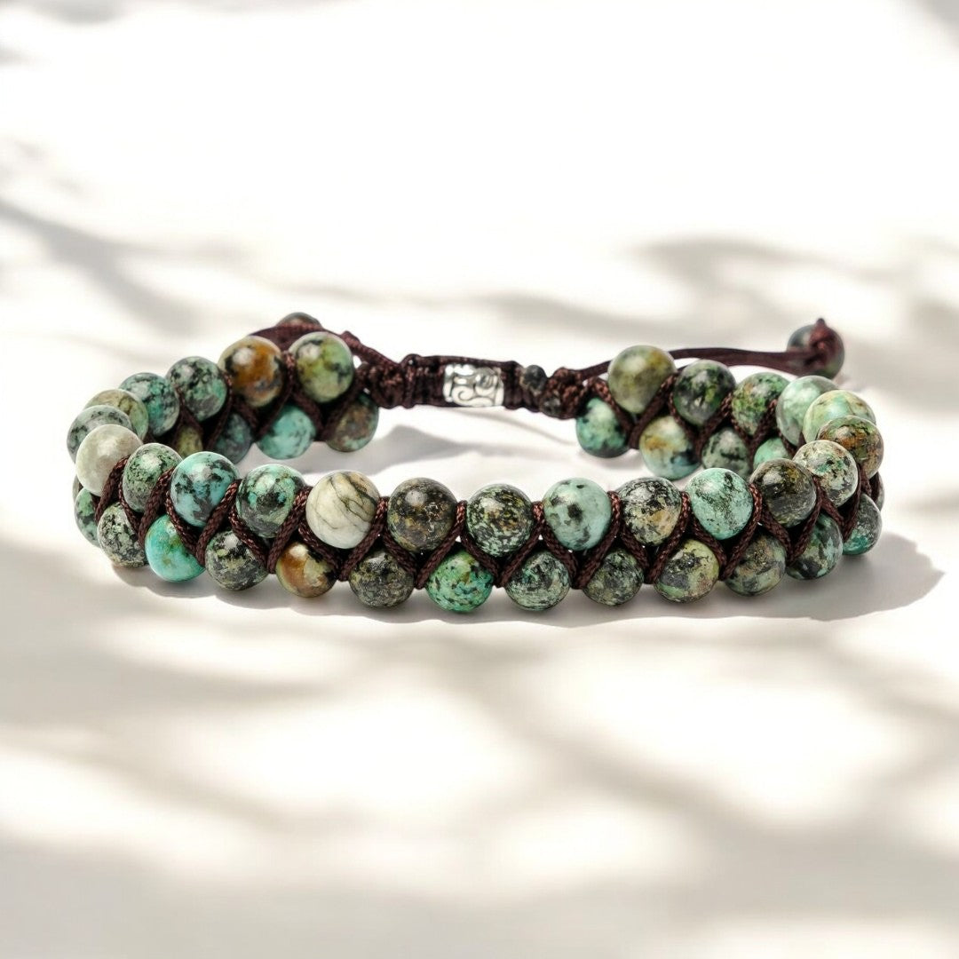Bracelet pour homme en turquoise africaine