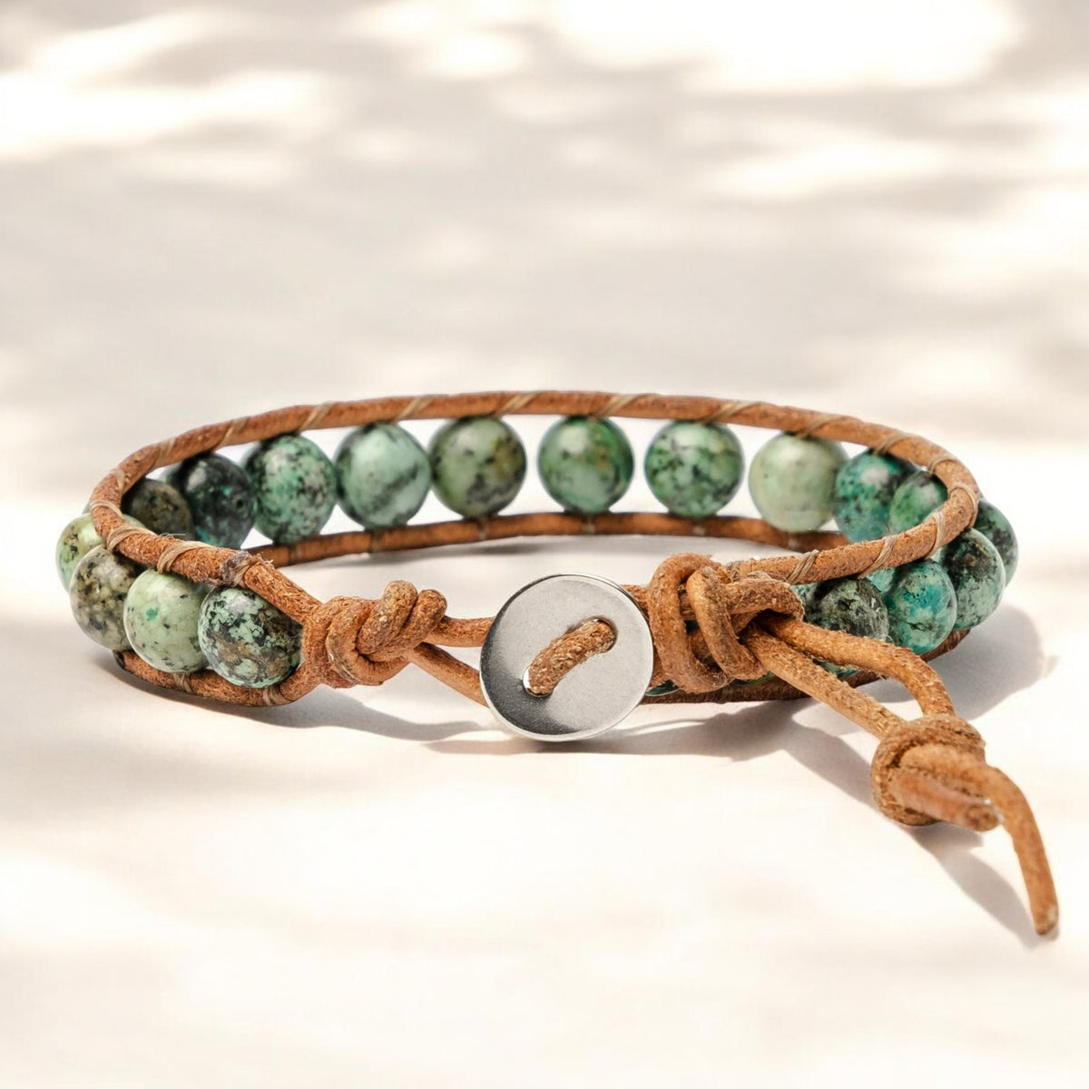 Herren-Boho-Armband mit afrikanischem Türkis