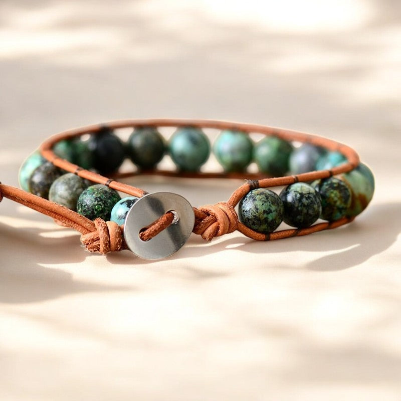 Bracelet bohème africain turquoise pour hommes
