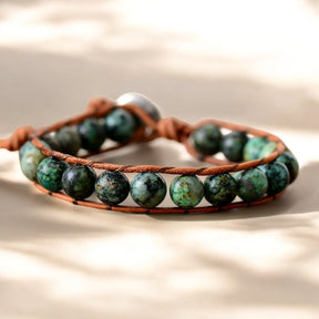 Bracelet bohème africain turquoise pour hommes