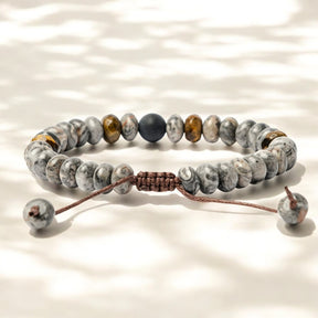Herrenarmband aus Jaspis und Tigerauge