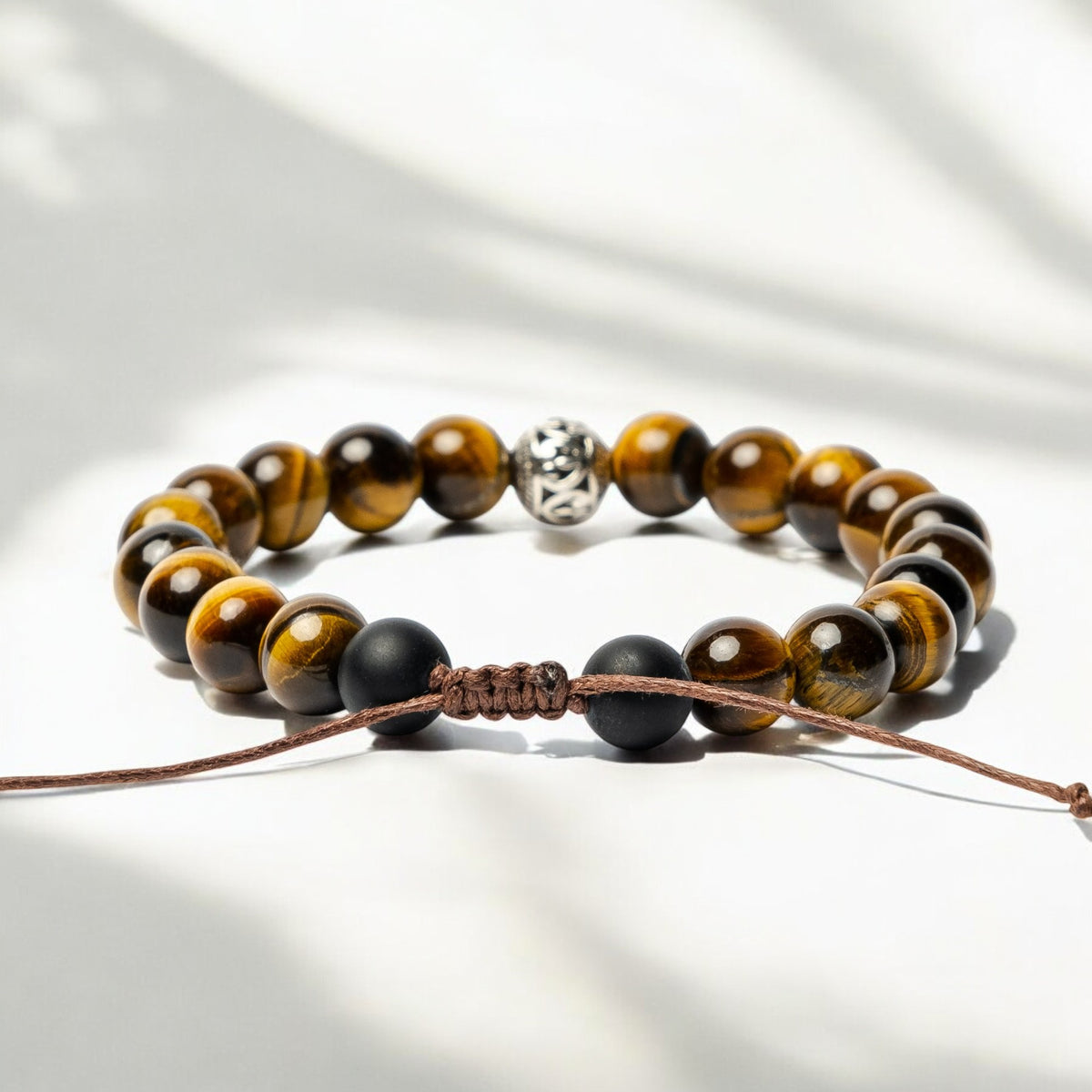 Herren Tigerauge Tibetisches Armband