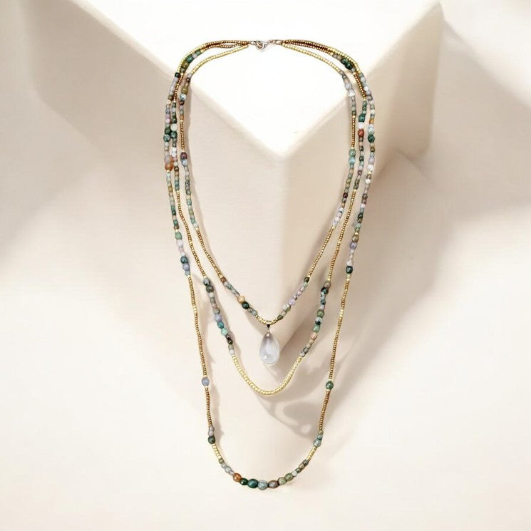 Collier superposé natif 3 couches