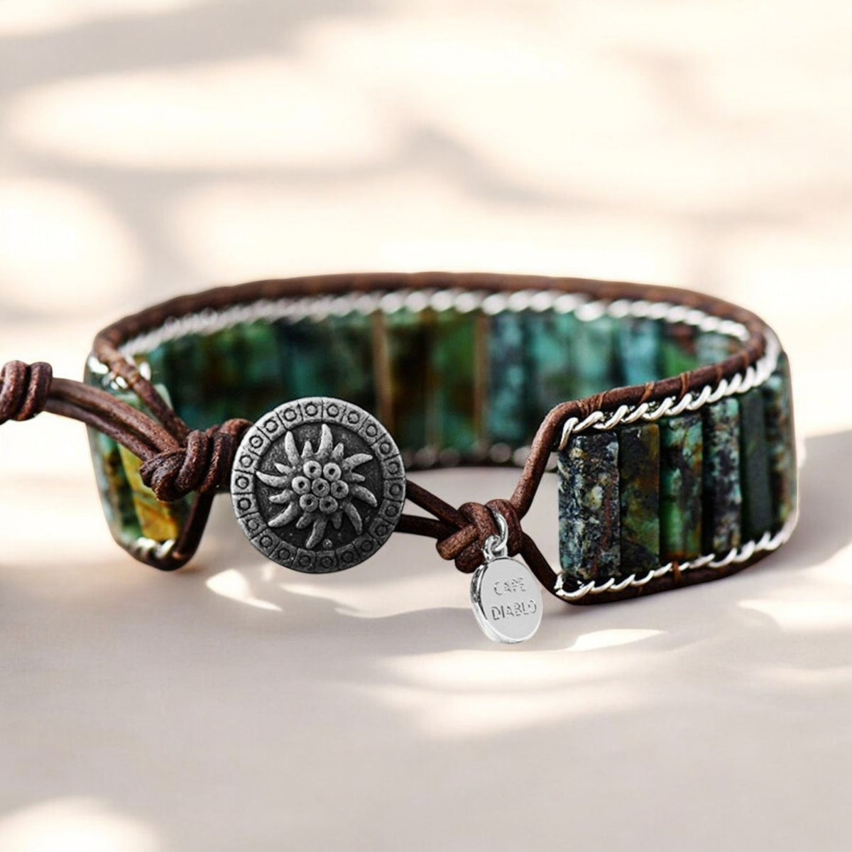 Bracelet manchette turquoise océanique
