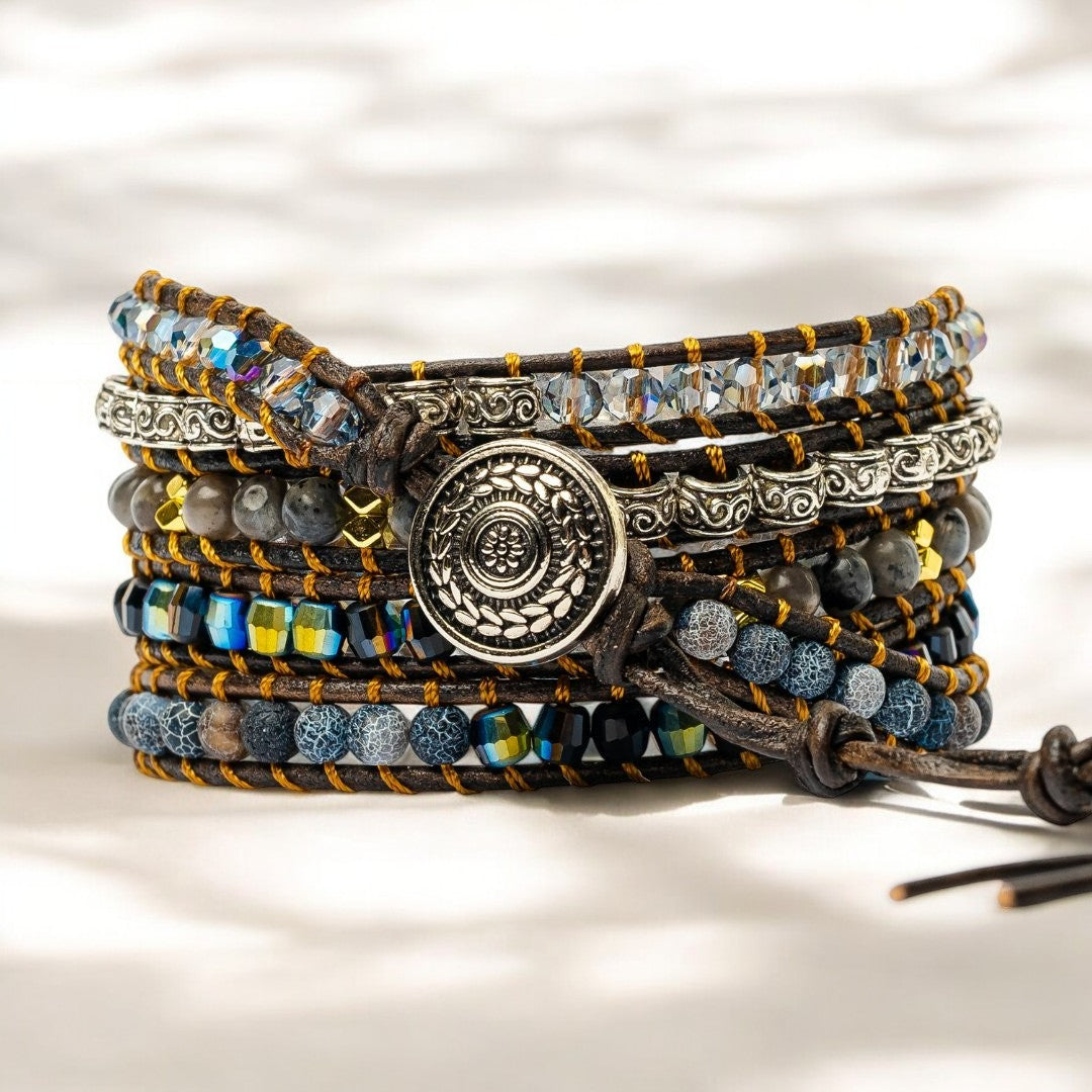 Bracelet enveloppant de protection Onyx Moonlight