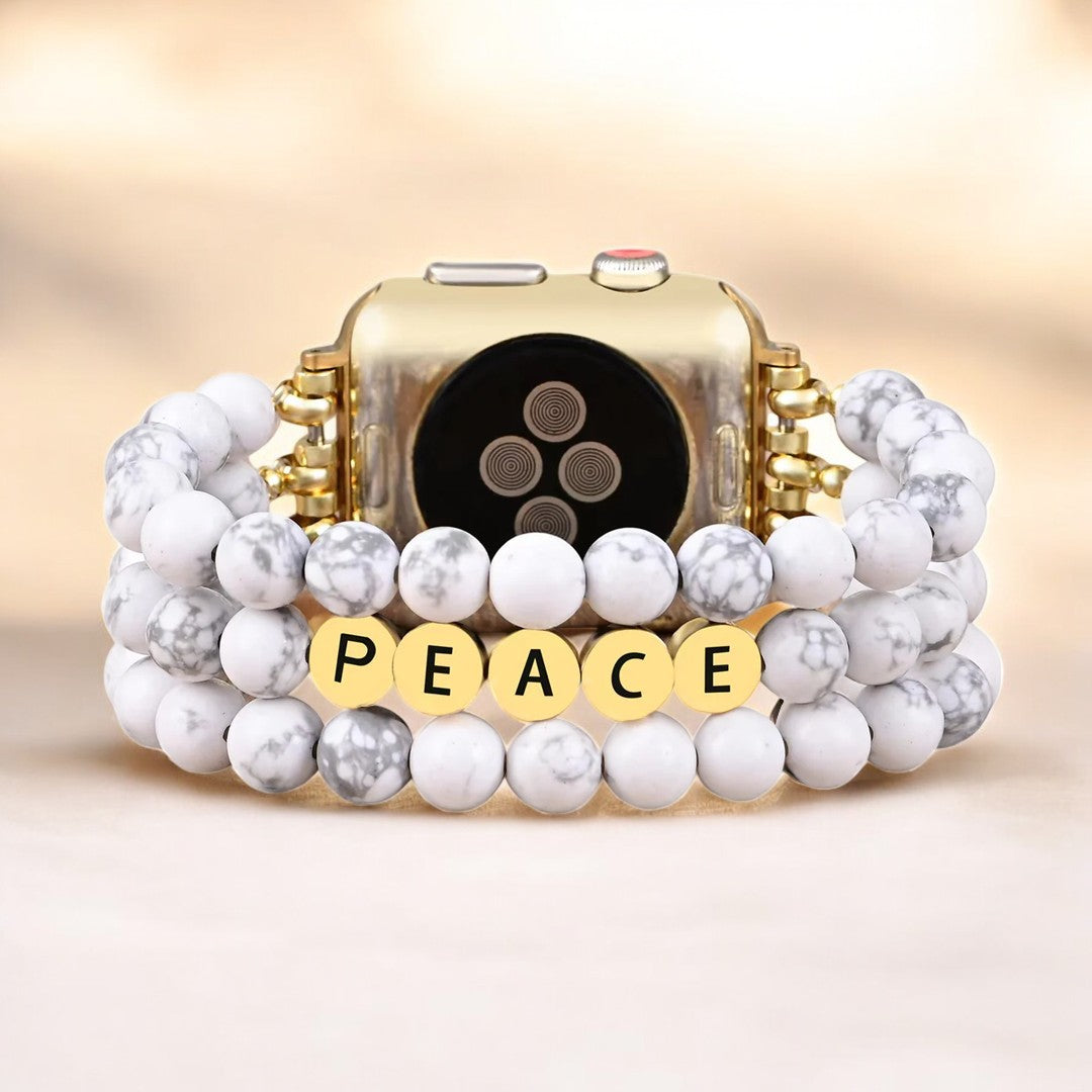 Howlite Peace Inspiration Apple Watch Armband