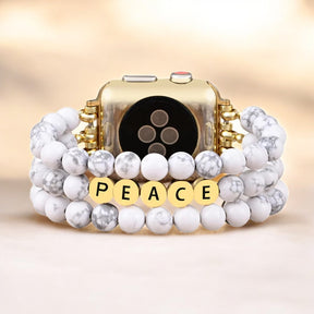 Howlite Peace Inspiration Apple Watch Armband