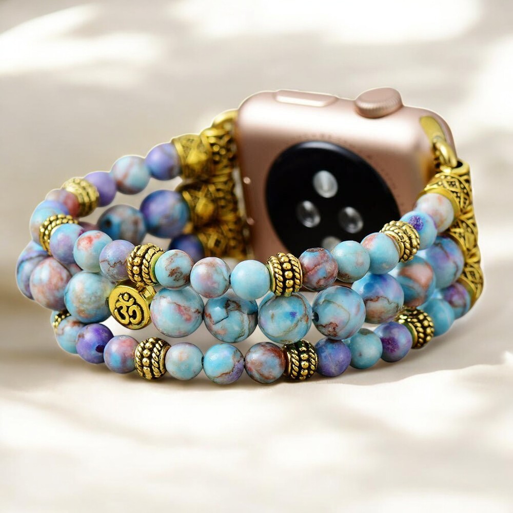 Stretch-Armband Apple Watch „Friedlicher Jaspis“