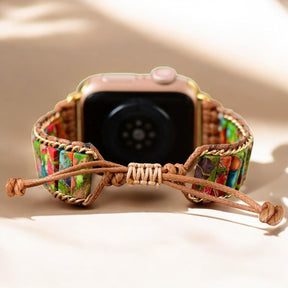 Bracelet Apple Watch en jaspe de la forêt tropicale