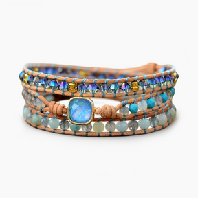 Quadratisches Opal-Heilungs-Wickelarmband