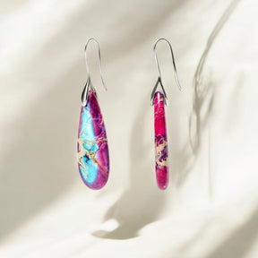 Boucles d'oreilles en jaspe énergétique tibétain