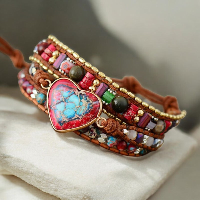 Bracelet enveloppant de protection du cœur vibrant