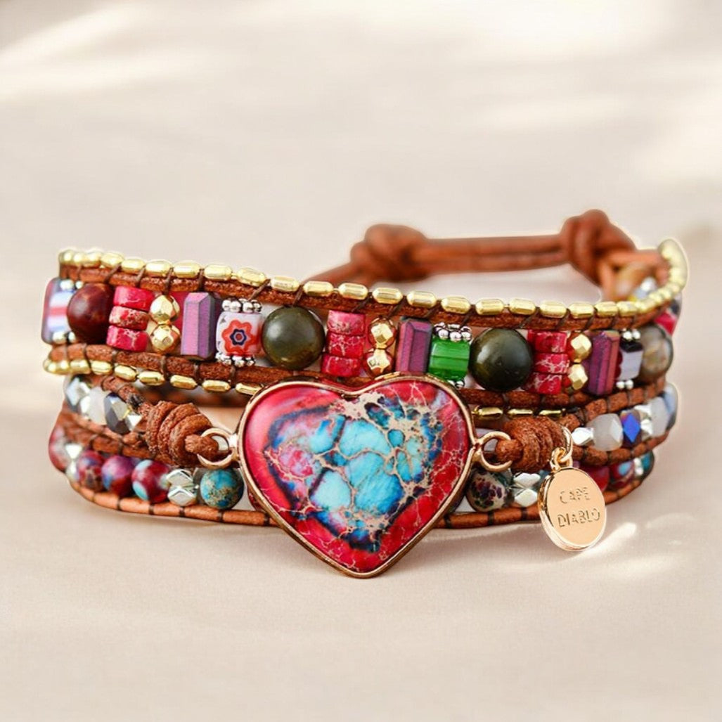 Bracelet enveloppant de protection du cœur vibrant