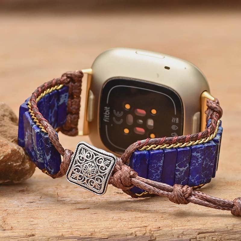 Bracelet de montre Fitbit Versa 2 en lapis-lazuli azur