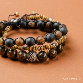 Men's Bronzite Tibetan Bracelet - Cape Diablo